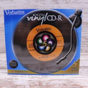Verbatim Digital Vinyl Design Color Coded CD-R 5 Pack 700 MB 80 Min